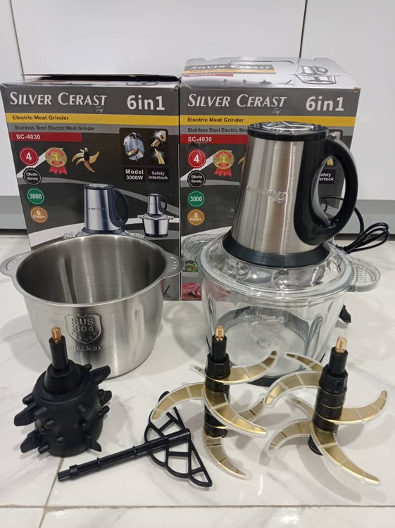 تصویر خردکن سیلور کرست مدل MZ-2021 ظرفیت ۳.۸ لیتر با ۱۲ تیغه 