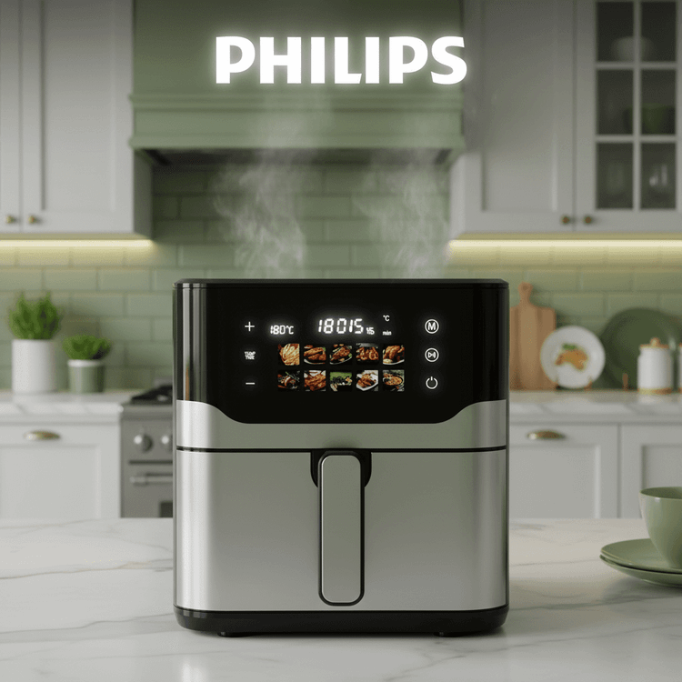 سرخ کن بدون روغن دوالمنت فیلیپس 16 لیتری تمام استیل سبددار وایفا دار قدرت 3000w مدل 9282