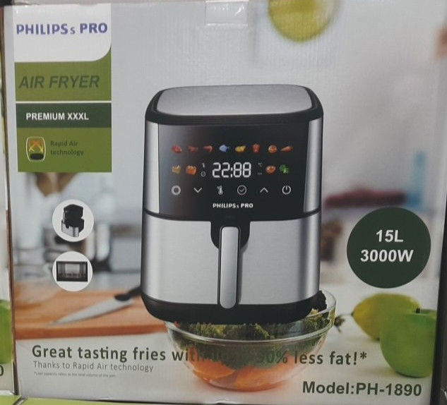 سرخ کن دوالمنت فیلیپس پرو - ظرفیت ۱۵ لیتری سبددار- قدرت ۳۰۰۰ وات - مدل PHILIPS pro 1890
