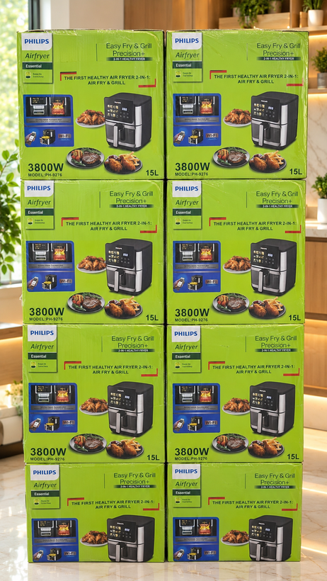 سرخ کن بدون روغن دوالمنت فیلیپس- ظرفیت 15 لیتری جلو پنجره ای مانیتور دار- قدرت 3۸00W وات- مدل PH-9276